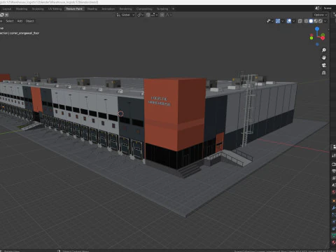 Warehouse Logistic 12 interior and exterior 3D Model