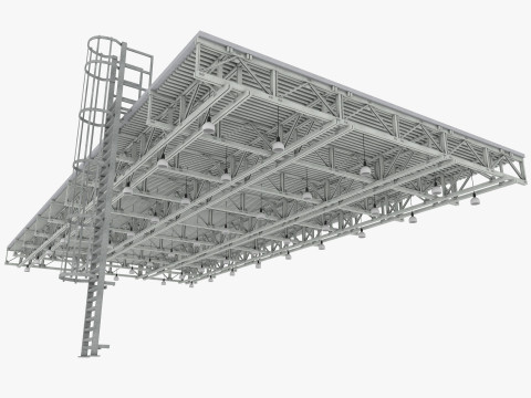 Ceiling Ventilation Pipes 14 3D Model