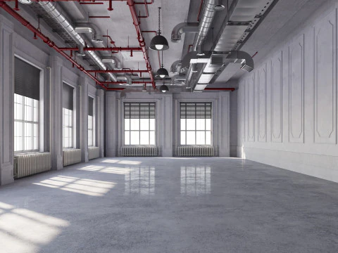 Loft Office industrial 2 3D Model
