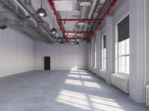 Loft Office industrial 2 3Dモデル