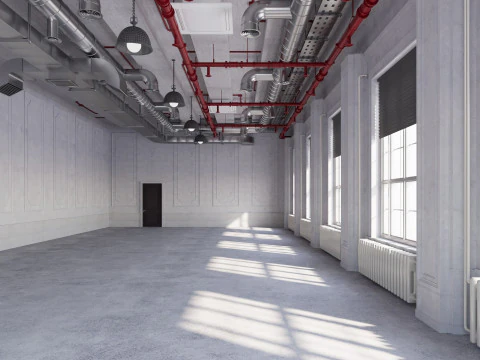 Loft Office industrial 2 3D Model