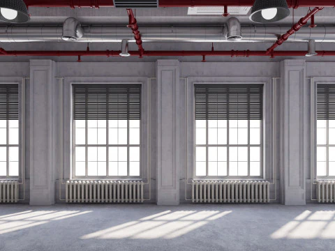 Loft Office industrial 2 3D Model