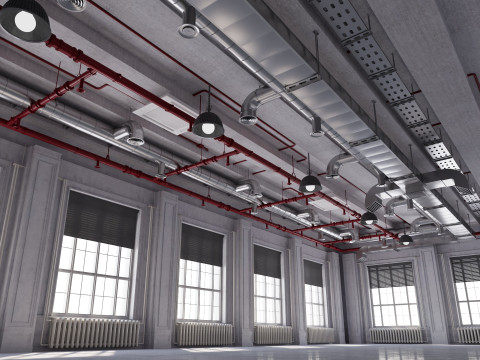 Loft Office industrial 2 3Dモデル