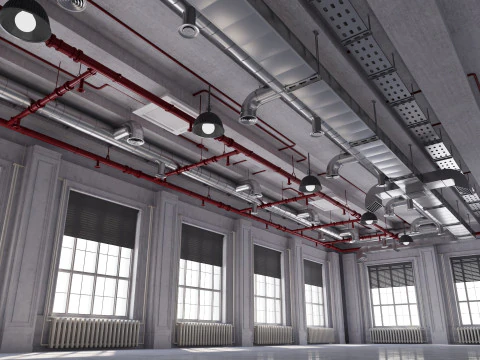 Loft Office industrial 2 3D Model