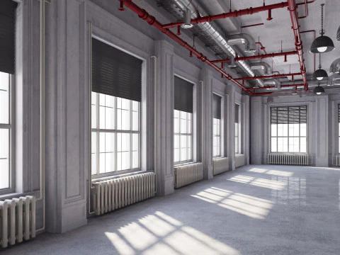 Loft Office industrial 2 3D Model