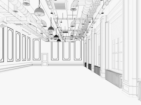 Loft Office industrial 2 3D Model