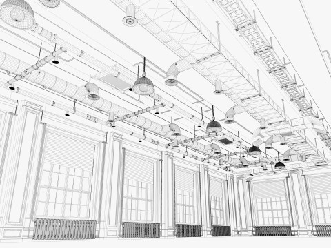 Loft Office industrial 2 3Dモデル