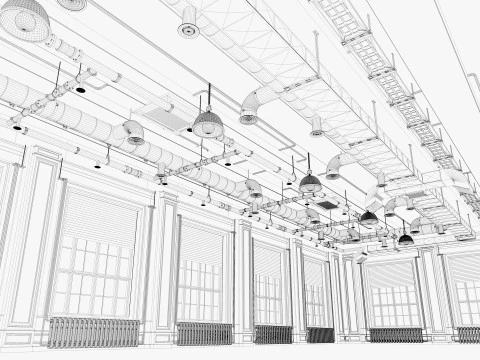 Loft Office industrial 2 3D Model