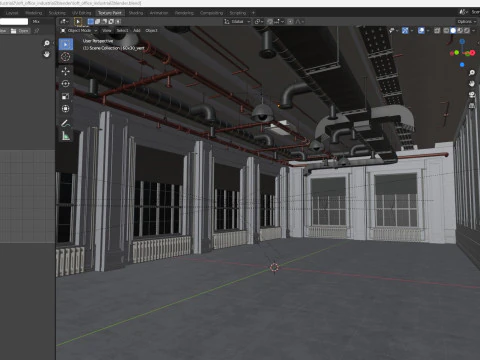 Loft Office industrial 2 3D Model