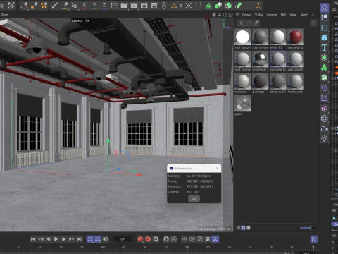 Loft Office industrial 2 3D Model