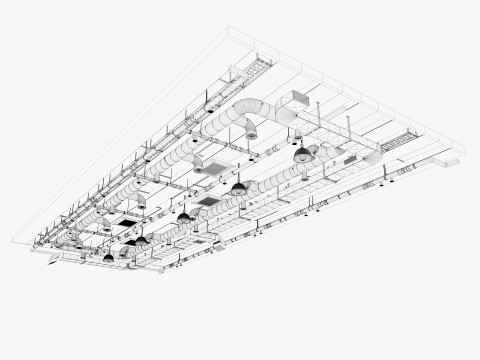 Ceiling Ventilation Pipes 16 3D Model