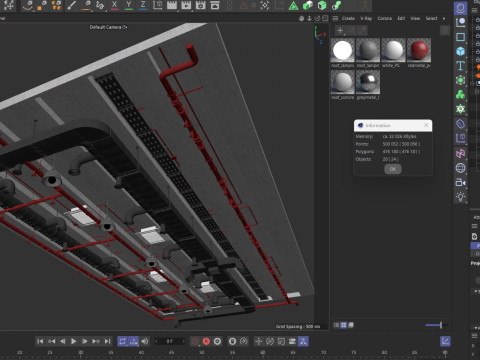 Ceiling Ventilation Pipes 16 3D Model