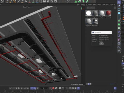 Tubi di ventilazione a soffitto 16 Modello 3D