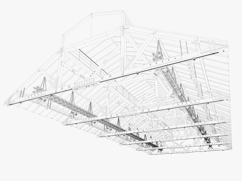 Deckenl&uuml;ftungsrohre 17 3D Modell