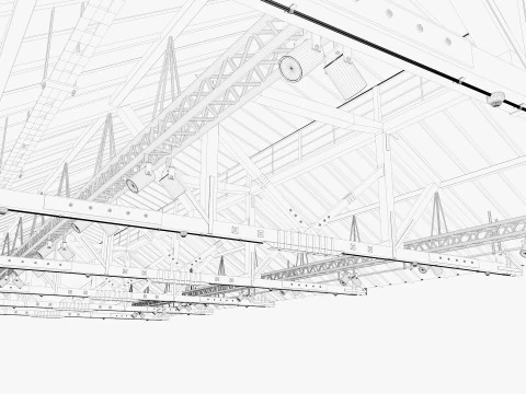 Deckenl&uuml;ftungsrohre 17 3D Modell