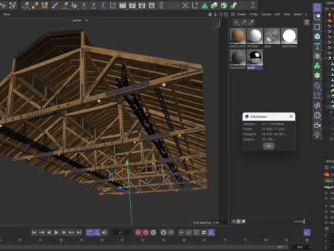 Deckenl&uuml;ftungsrohre 17 3D Modell