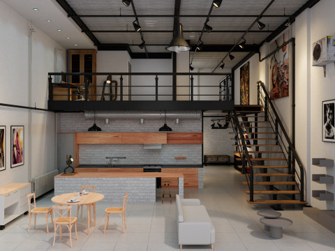 Warehouse Home Loft Office 2 3D Model