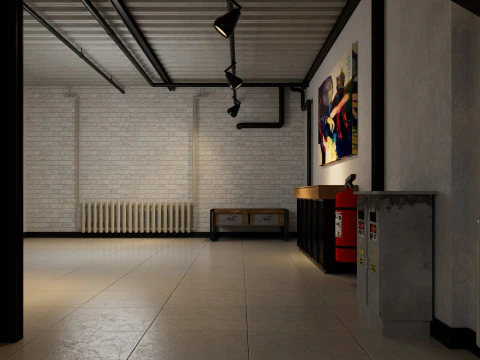 Warehouse Home Loft Office 2 3D Model