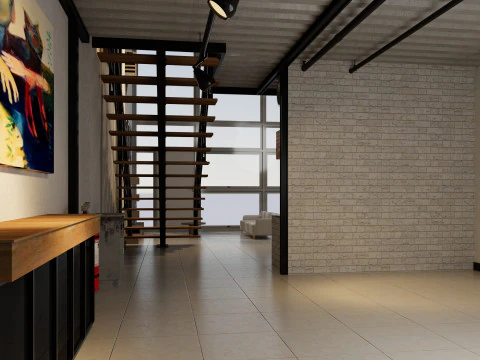 Warehouse Home Loft Office 2 3D Model