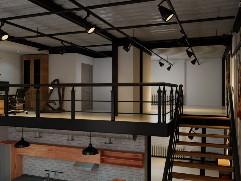 Warehouse Home Loft Office 2 Modello 3D