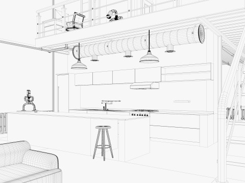 Warehouse Home Loft Office 2 Modello 3D