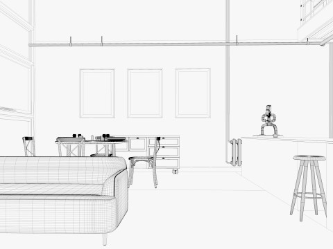 Warehouse Home Loft Office 2 Modello 3D