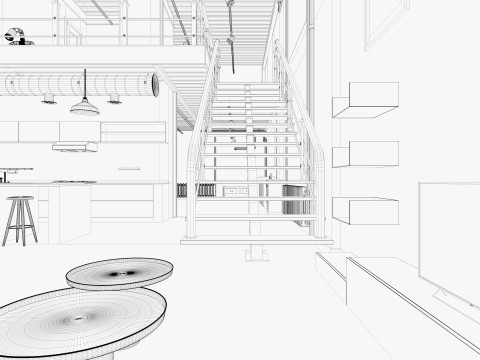 Warehouse Home Loft Office 2 Modello 3D