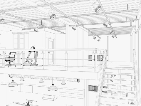 Warehouse Home Loft Office 2 Modello 3D