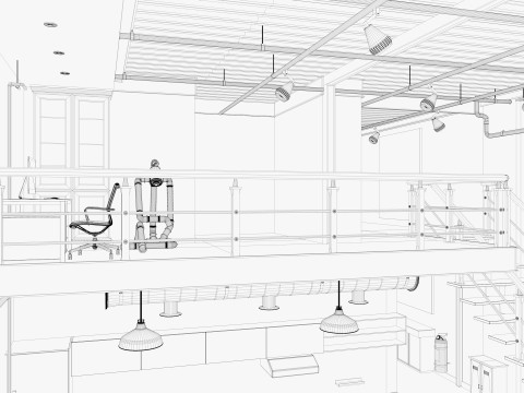 Warehouse Home Loft Office 2 Modello 3D