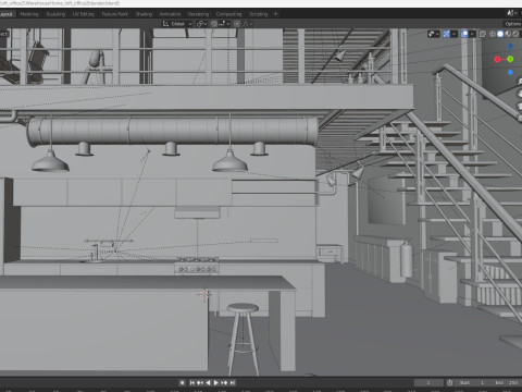Warehouse Home Loft Office 2 Modello 3D