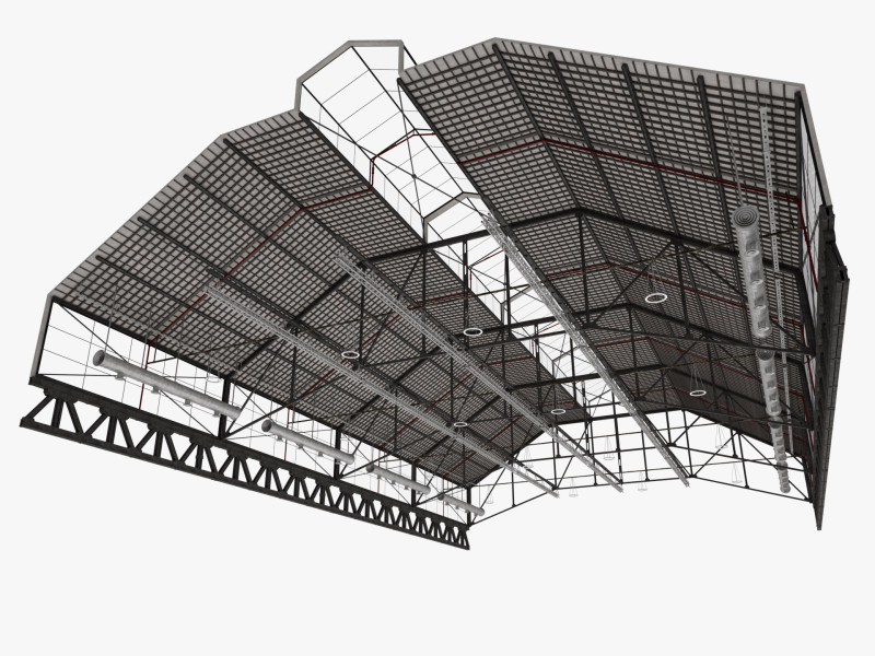 Ceiling Ventilation Pipes 18 3D Model .c4d .max .obj .3ds .fbx .stl .blend 