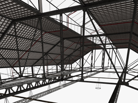 Ceiling Ventilation Pipes 18 3D Model