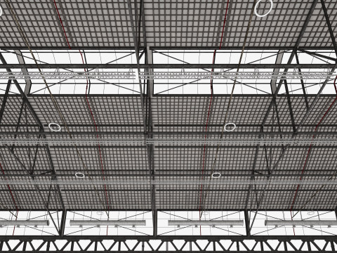 Ceiling Ventilation Pipes 18 3D Model