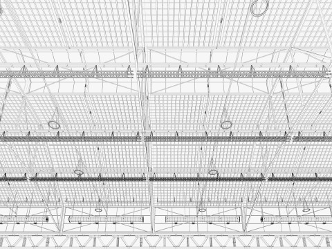 Ceiling Ventilation Pipes 18 3D Model