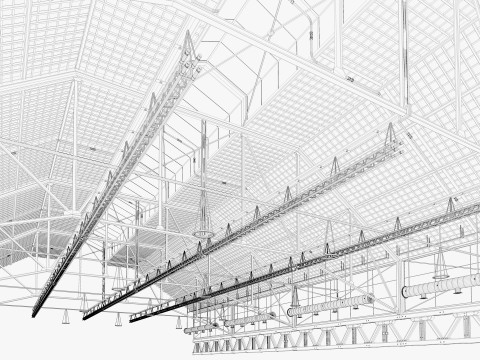 Ceiling Ventilation Pipes 18 3D Model