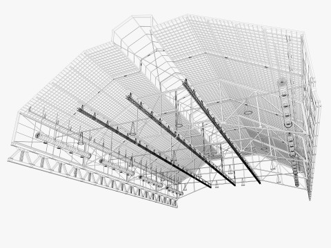 Ceiling Ventilation Pipes 18 3D Model
