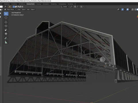 Tubi di ventilazione a soffitto 18 Modello 3D