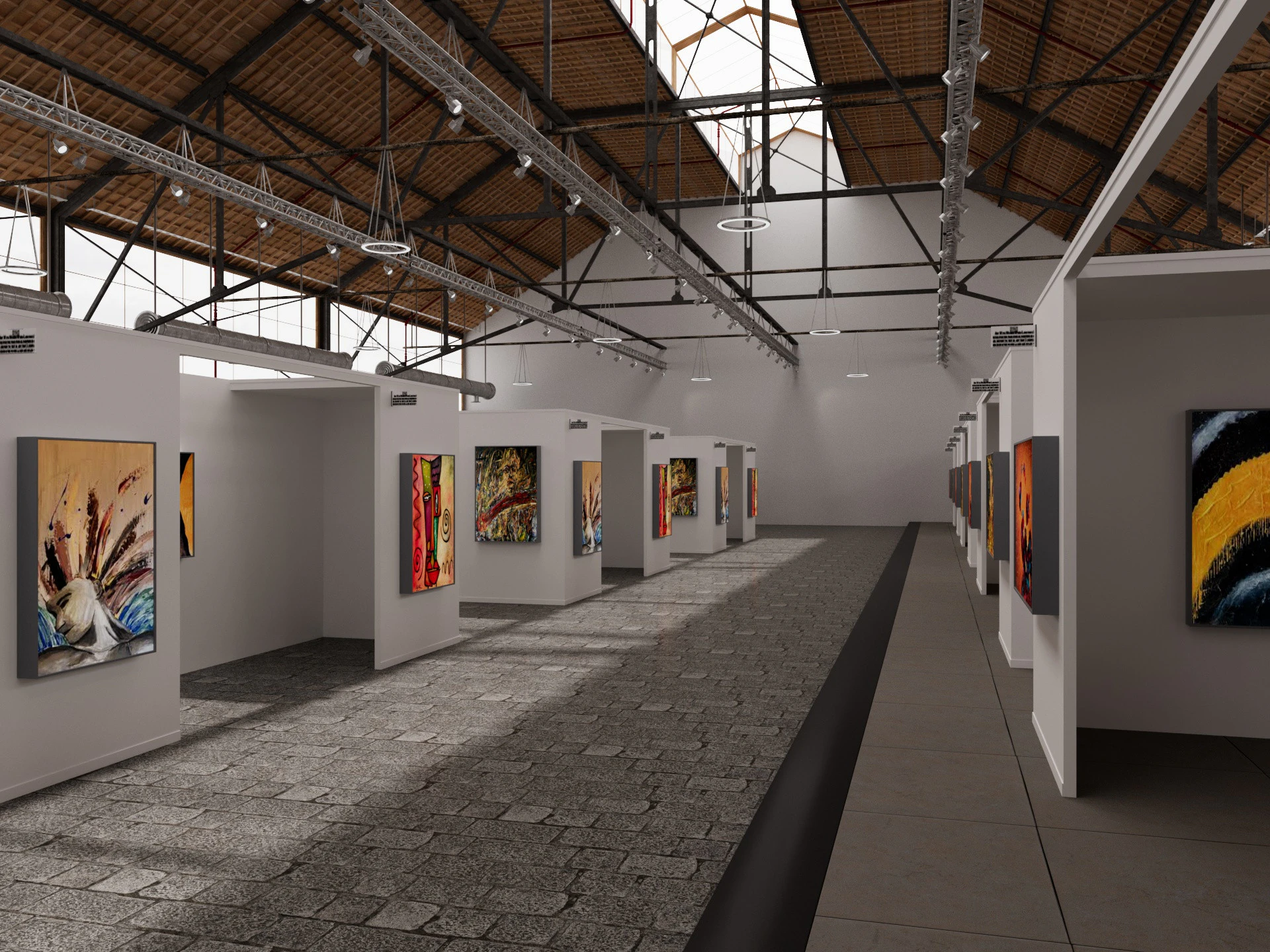 Art Gallery Exhibition 6 3D Model .c4d .max .obj .3ds .fbx .stl .blend