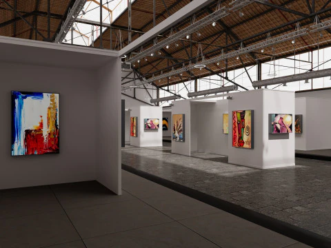 Art Gallery Exhibition 6 3D Model