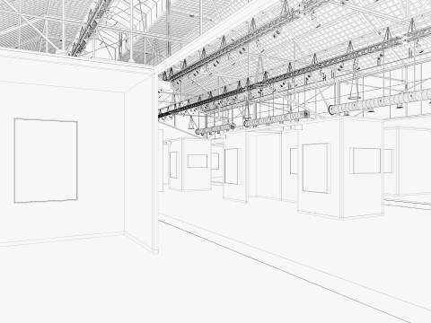 Art Gallery Exhibition 6 3D Model
