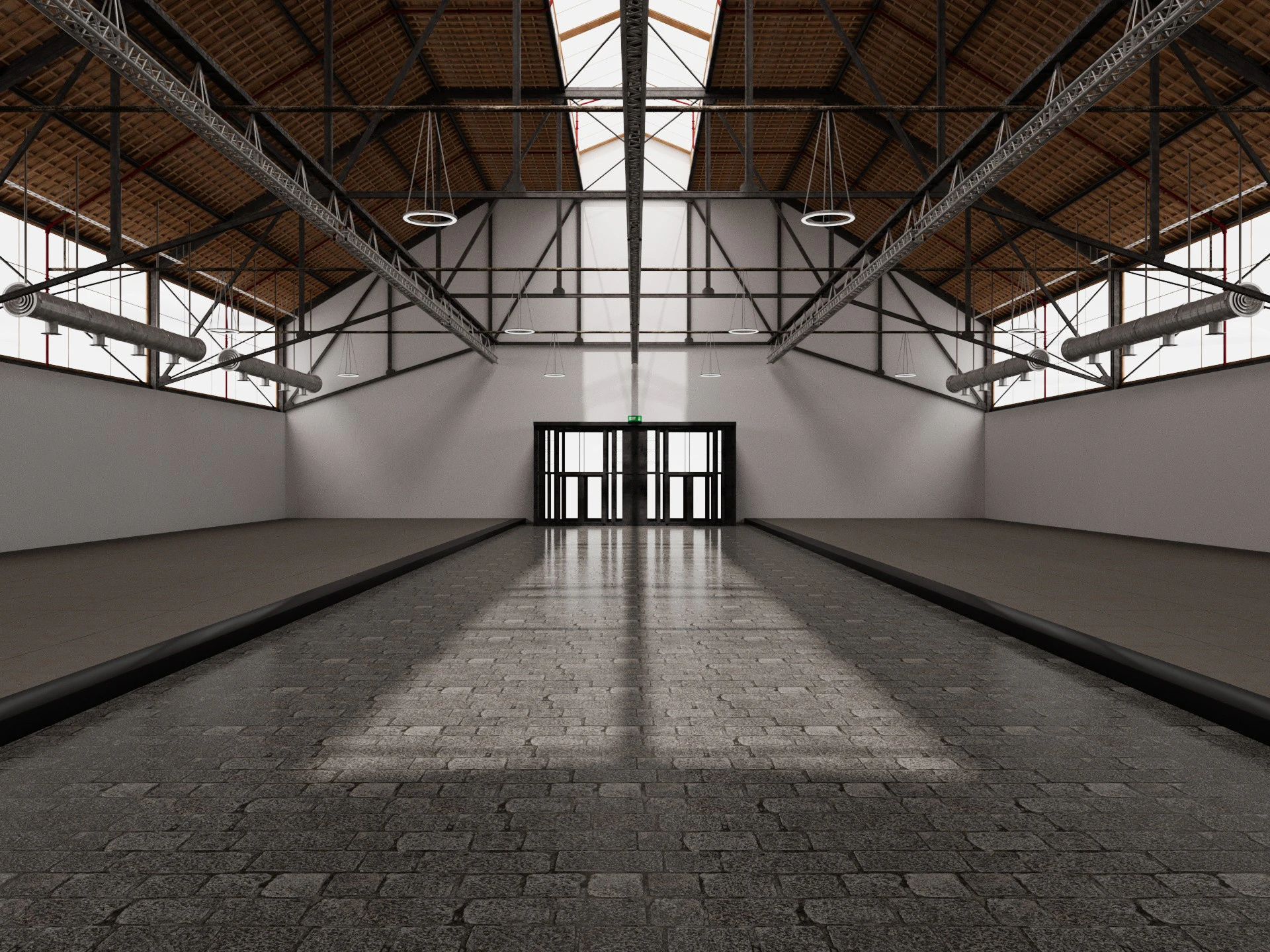 Exhibition Hall 42 3D Model .c4d .max .obj .3ds .fbx .stl .blend 