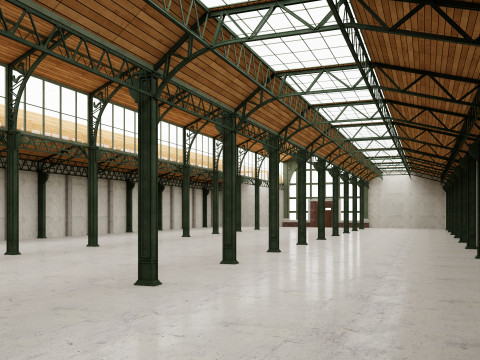 Warehouse Loft interior 3 3D Model