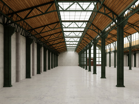 Warehouse Loft interior 3 3D Model