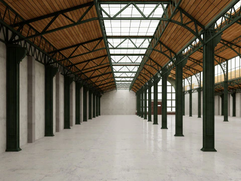 Wnętrze loftu magazynowego 3 Model 3D