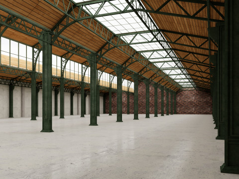 Warehouse Loft interior 3 3D Model