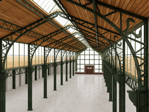 Warehouse Loft interior 3 3D Model