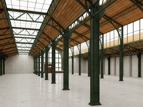 Warehouse Loft interior 3 3D Model