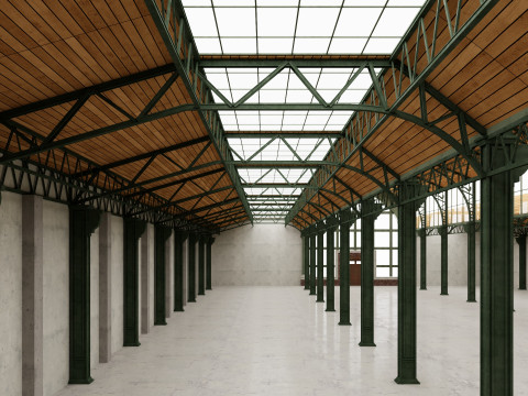 Warehouse Loft interior 3 3D Model