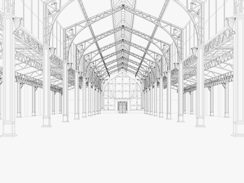 Warehouse Loft interior 3 3D Model