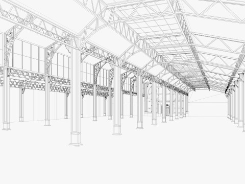 Warehouse Loft interior 3 3D Model